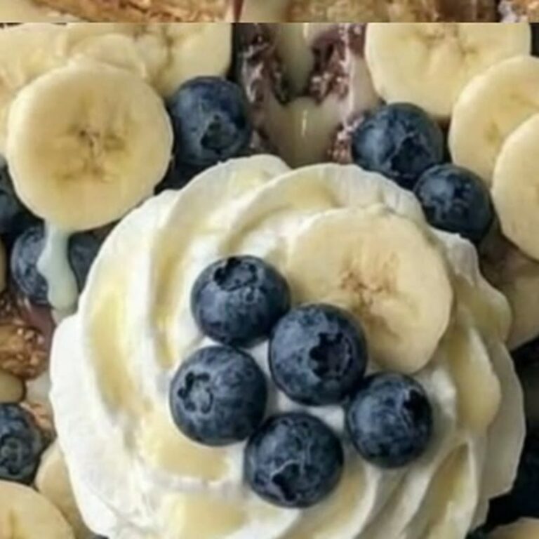 Blueberry and Banana Waffle